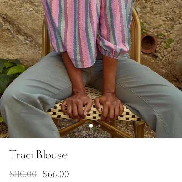 NEW self contrast bohemicn traci blouse sz s / sold at anthro $110 - Picture 6 of 6